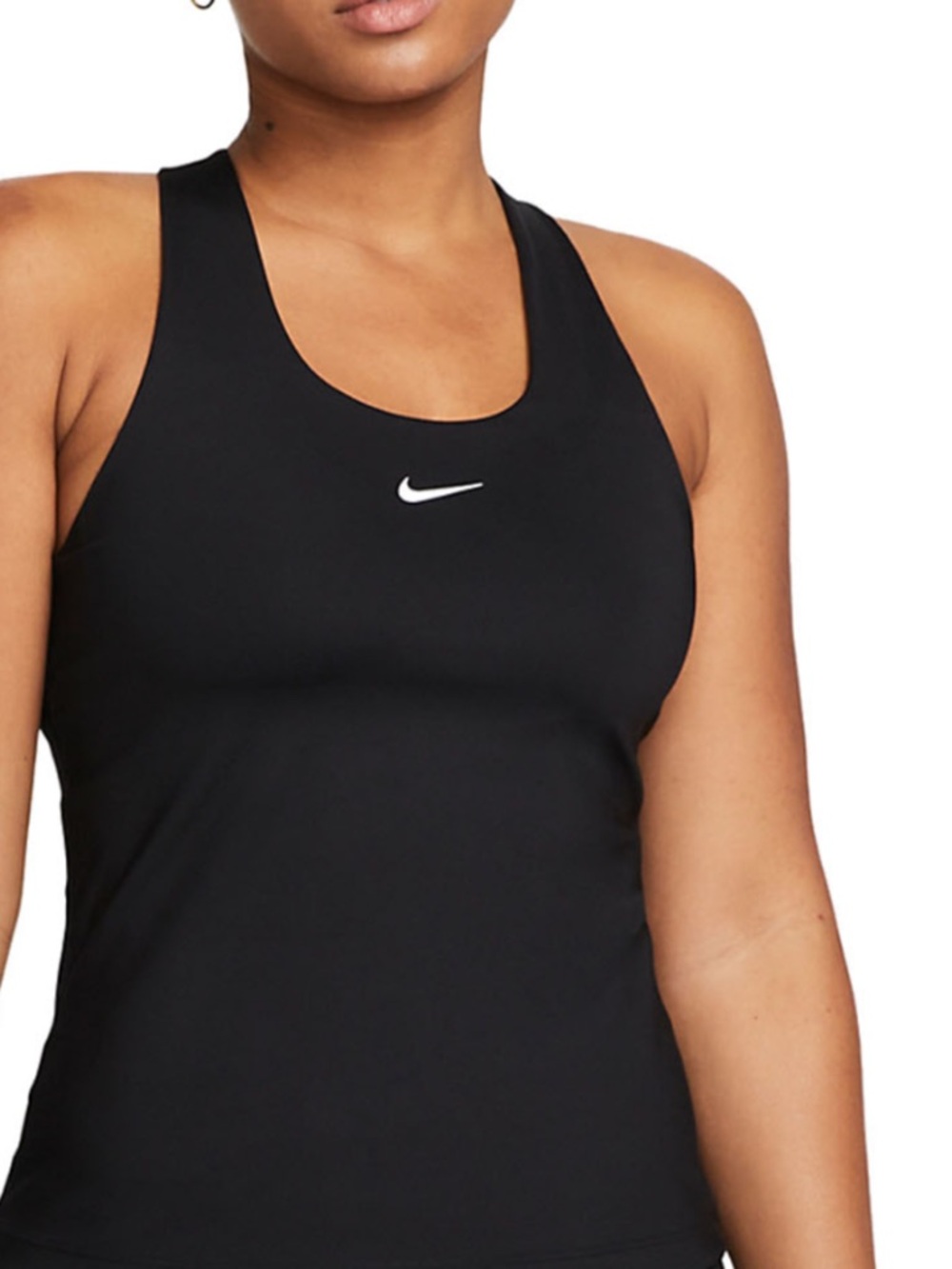 Nike dri fit Black Tank Top with White Swoosh size Medium